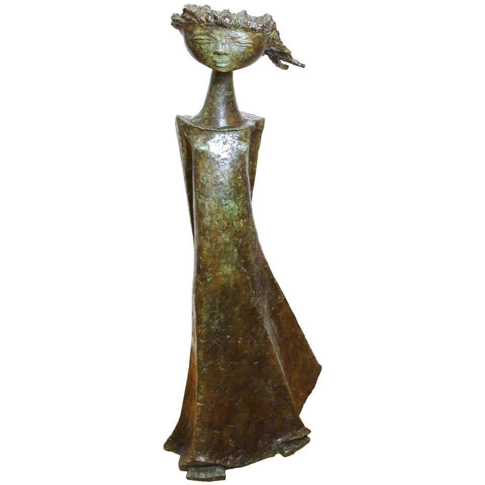 Angel Botello 'Coup de Vent II' Modern Signed Bronze Sculpture at 1stDibs