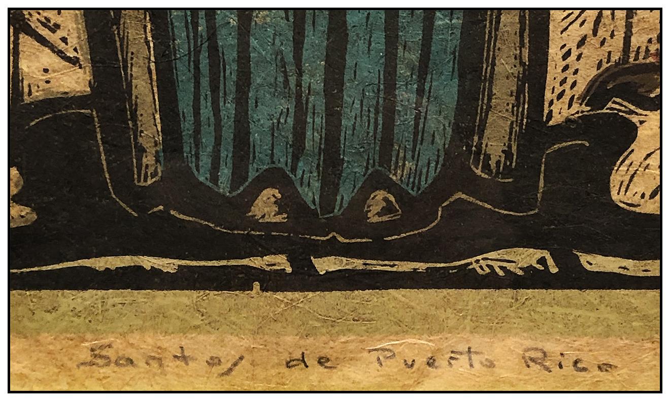 Angelo Botello Authentic, Hand-Signed & Numbered Woodcut, Professionally Custom Framed and listed with the Submit Best Offer option
Accepting Offers Now:  Up for sale here we have an Extremely Rare Color Woodcut on hand-made paper by Angel Botello