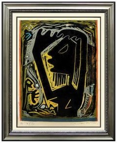 "Dancing Child" by Angel Botello, Linocut signed Number