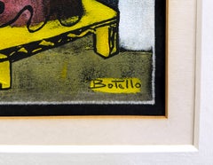 « Niña Peinandose », linogravure en édition limitée signée, édition AP, encadrée