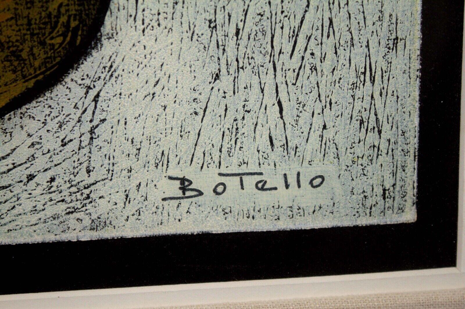 Angel Botello Seated Nude Signed Linocut Modern Art Nouveau Style 31/50 Framed 5