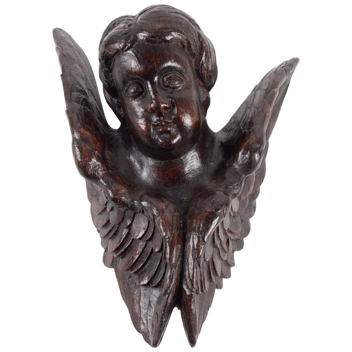 Angel Carved Wood, Antiquity Of The 19th Century, Religious Art at 1stDibs