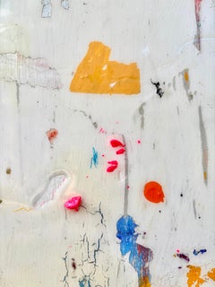 Abstract Mixed Media Painting Layered Color Field Textural Resin Surface Contemp