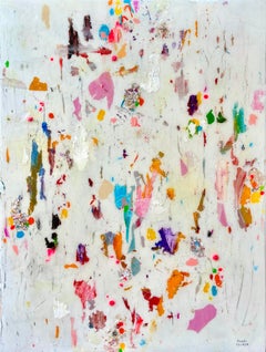 Abstract Mixed Media Painting Layered Color Field Textural Resin Surface Contemp