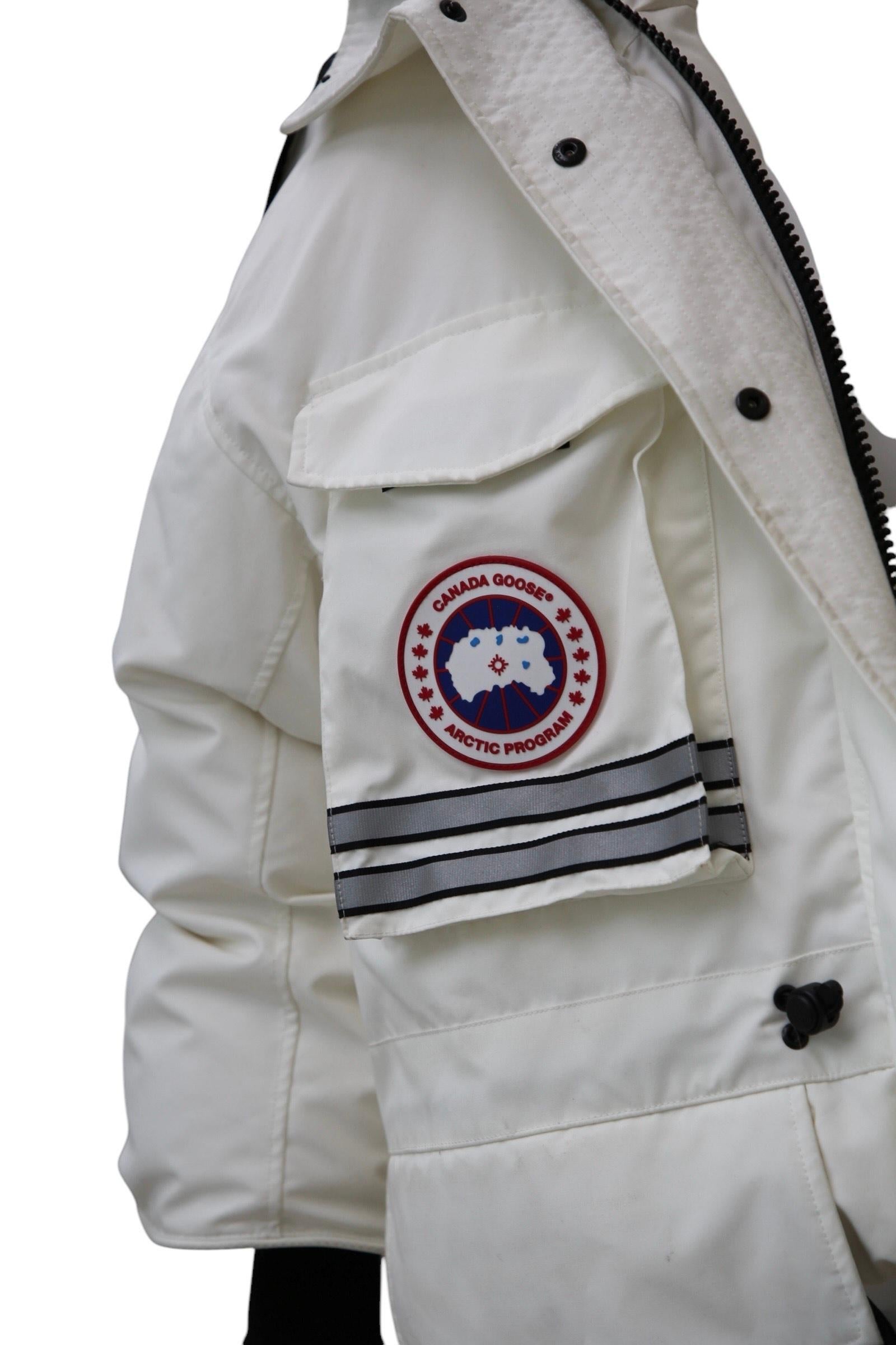 da uomo o donna Angel Chen × Canada Goose Giacca cropped White Snow Mantra in vendita