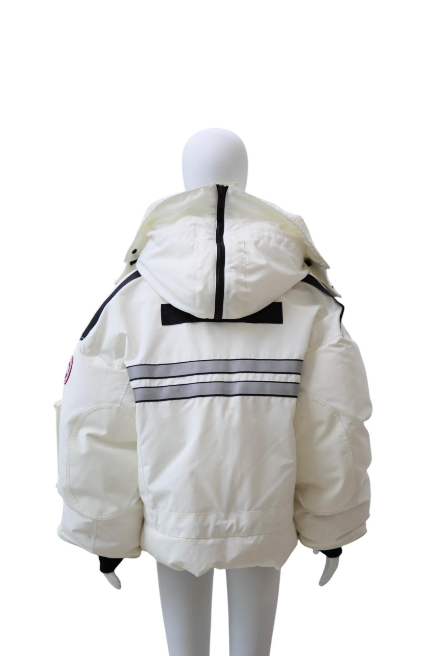 Angel Chen × Canada Goose Giacca cropped White Snow Mantra in vendita 1
