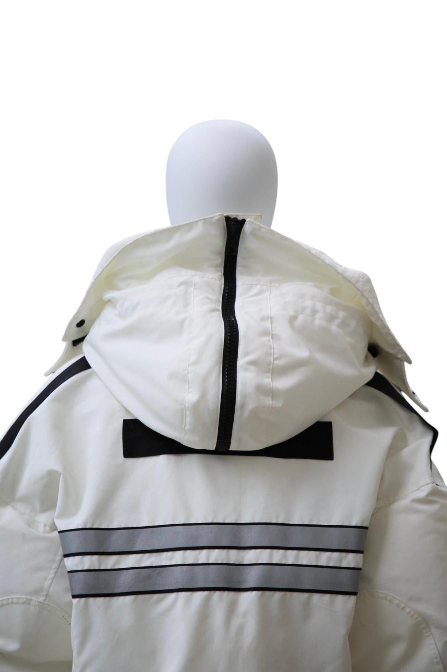 Angel Chen × Canada Goose Giacca cropped White Snow Mantra in vendita 2