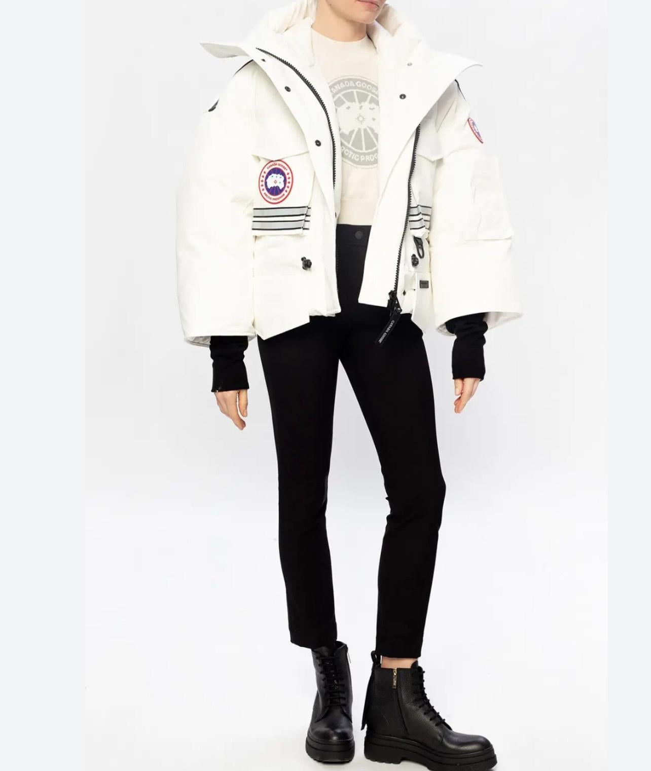 Angel Chen × Canada Goose Giacca cropped White Snow Mantra in vendita 3