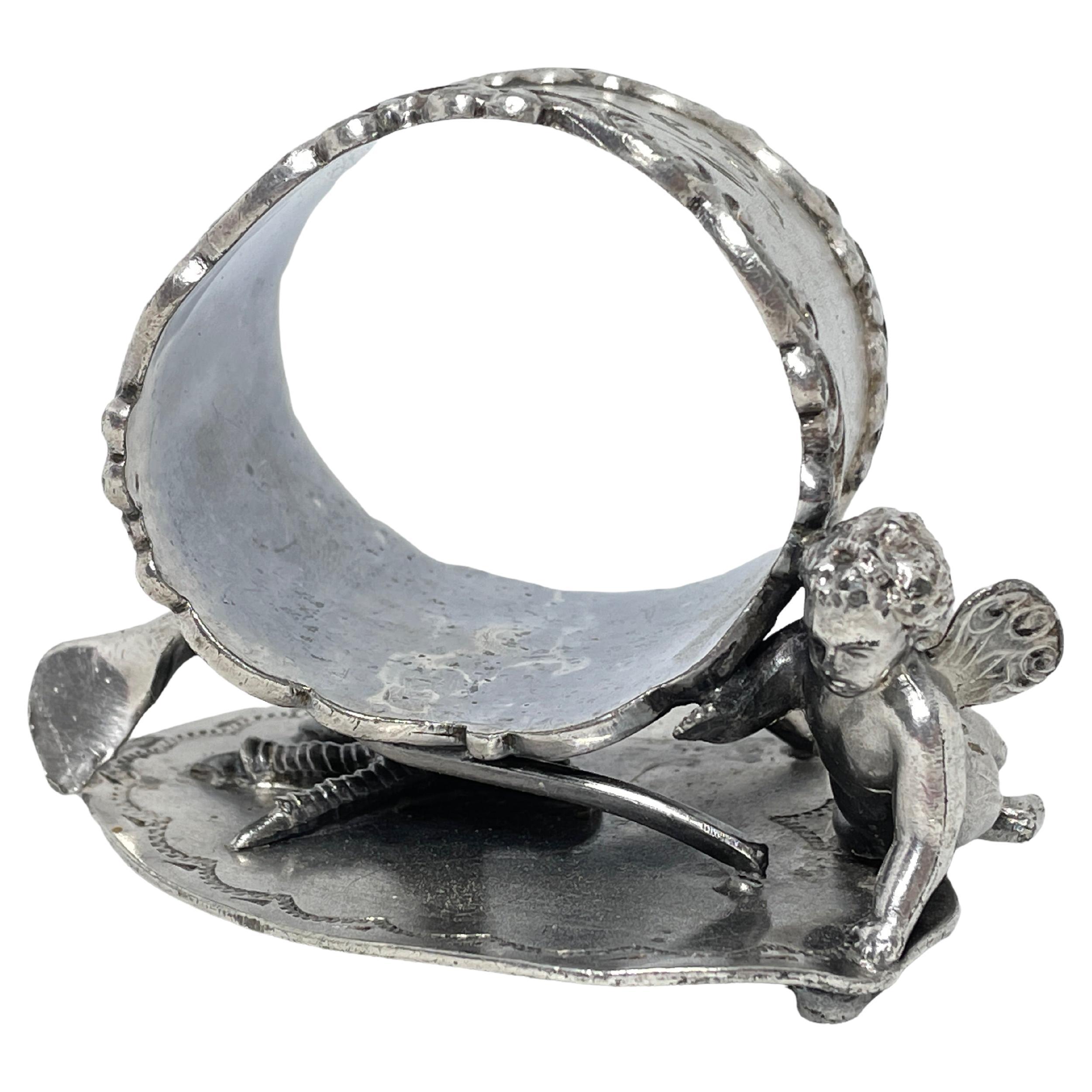 discounts sale With Angels Vintage Silver Napkin Silver Plate Rings ...