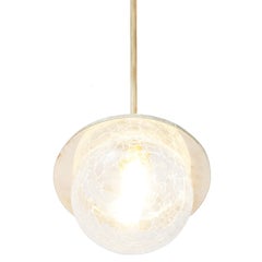 Angel Pendant Lamp by Sabrina Landini, Art Glass & Brass, Handmade in Italy