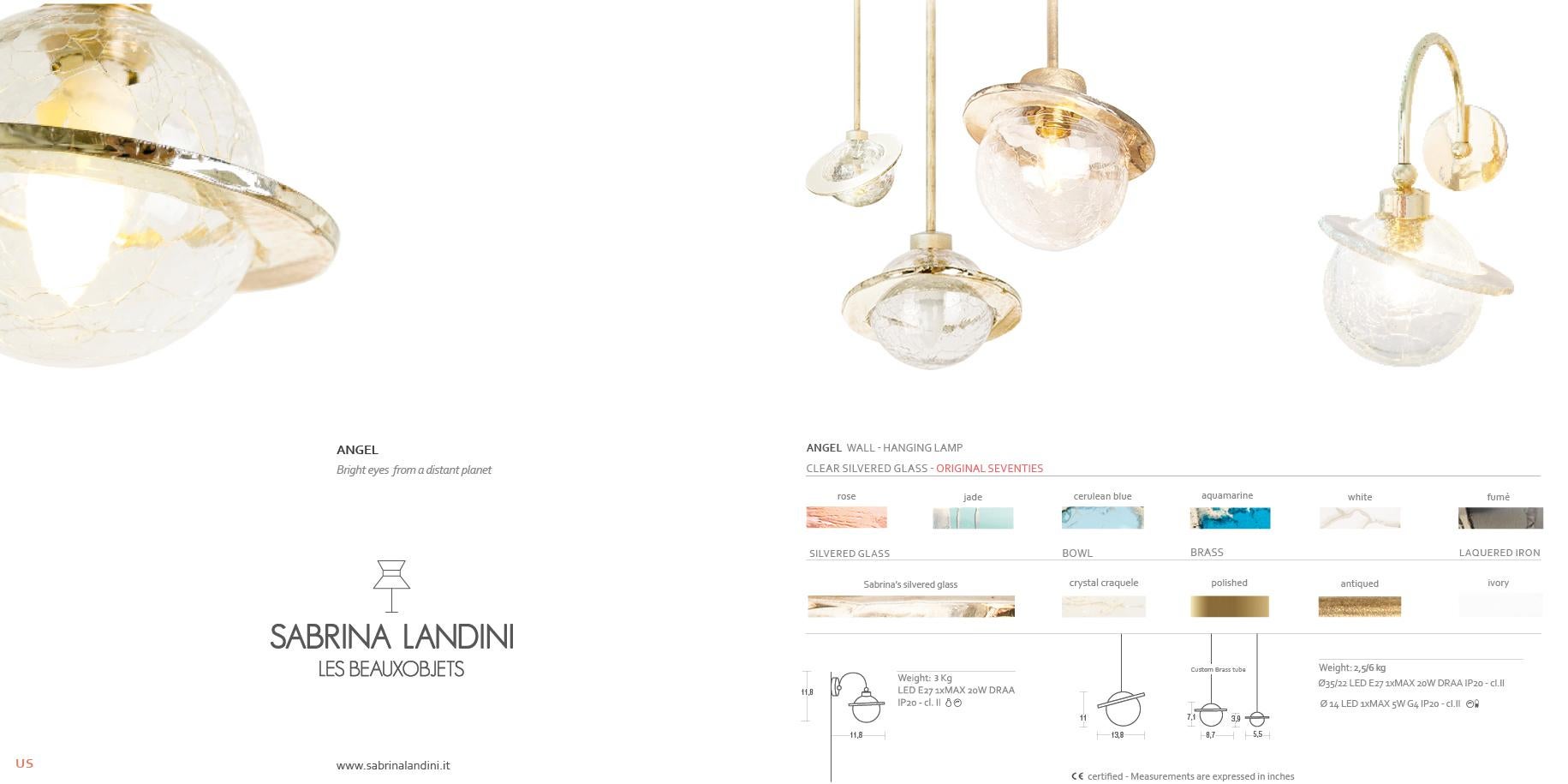 Zeitgenössische „Angel“-Tischlampe, Kristallschale, versilberter Glasring (21. Jahrhundert und zeitgenössisch) im Angebot