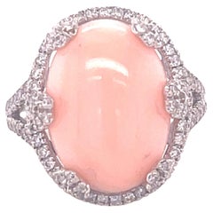 Angel Coral and Diamond Ring