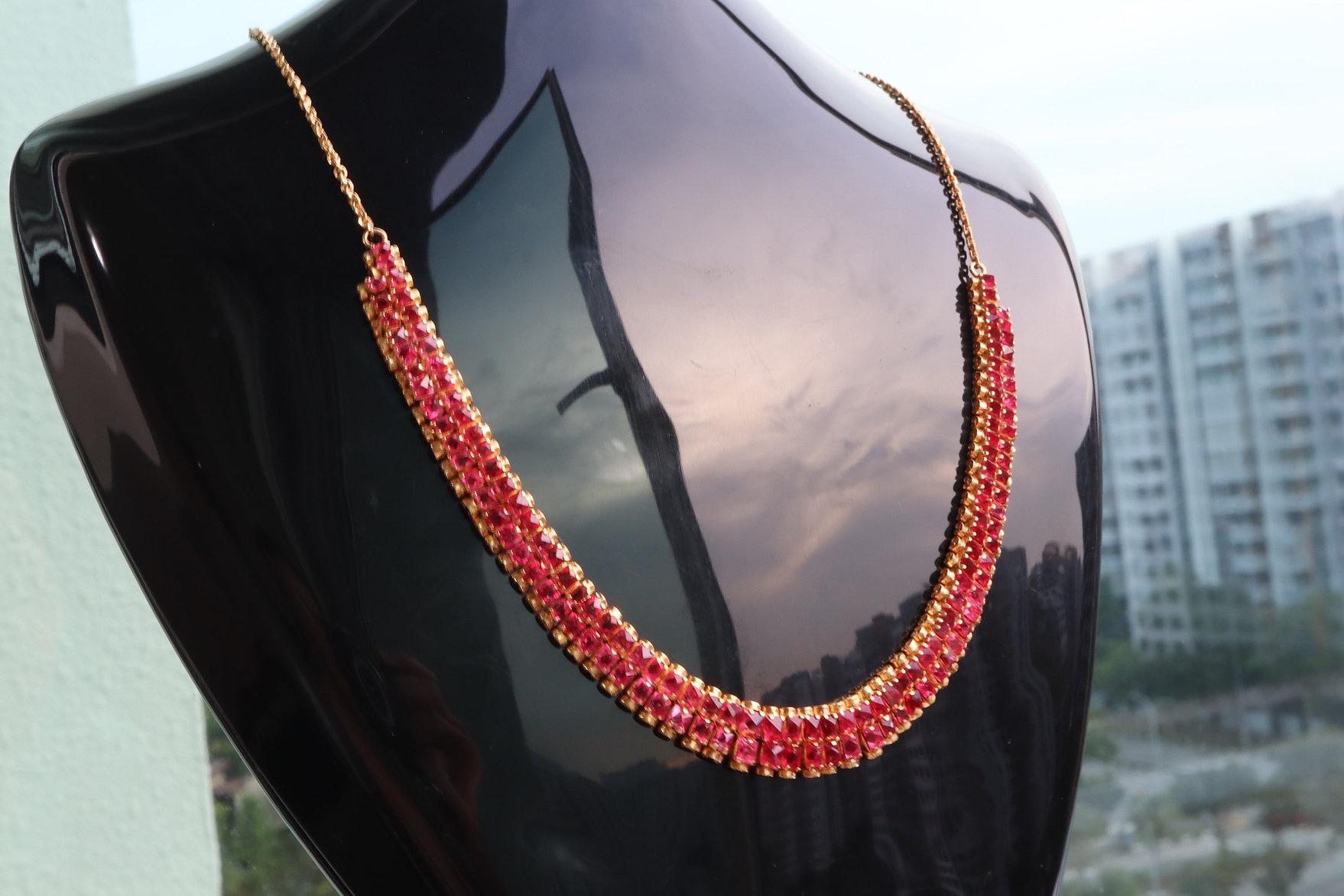 Collana di spinello taglio angelo in vendita 5