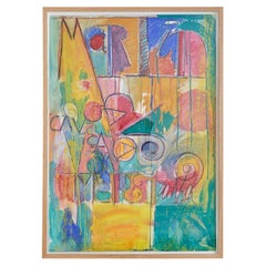 Angel Darisio, Mixed Media Painting on Paper No. 22, 20th Century