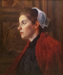 Portrait Painting Woman Argentinian painter Della VALLE 19th