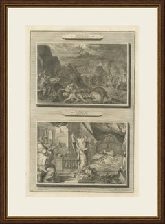 Angel Destroys the Assyrian Army and Hezekiah's Recovery, Mortier, circa 1700