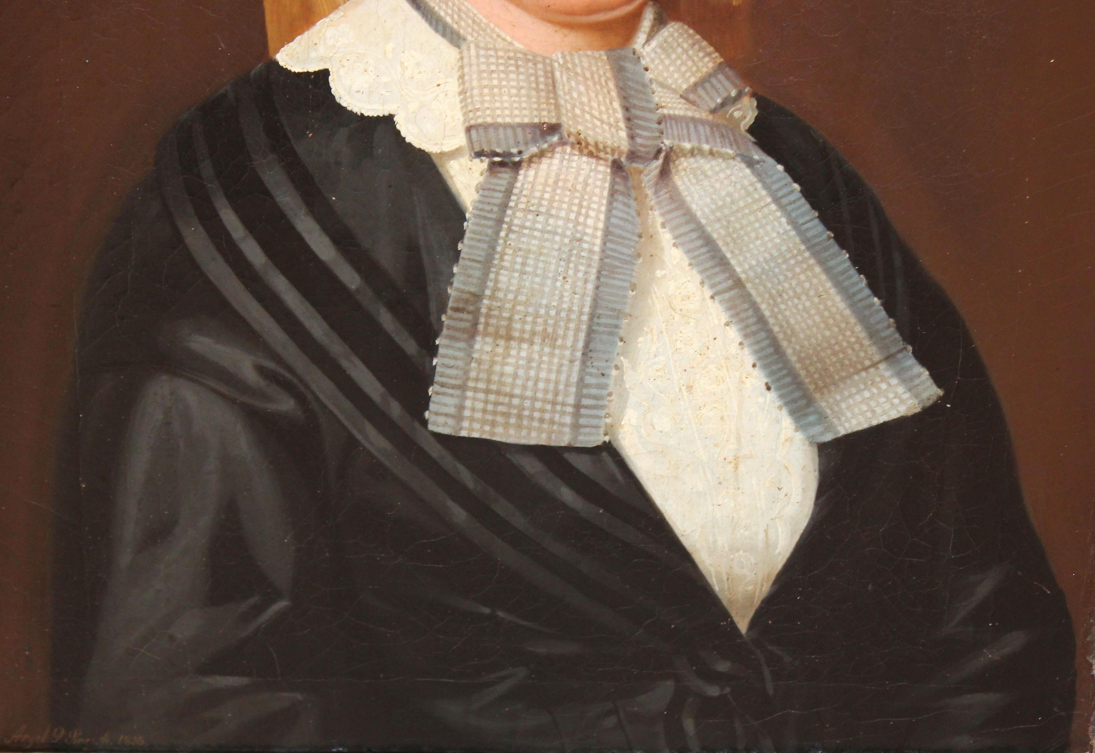 La obra va firmada por el artista en la parte inferior y fechada del año 1855

Se presenta enmarcada la pintura con un marco del siglo xix en madera estucada y policromada (el marco presenta algunas faltas)

El estado de la obra es aceptable, solo