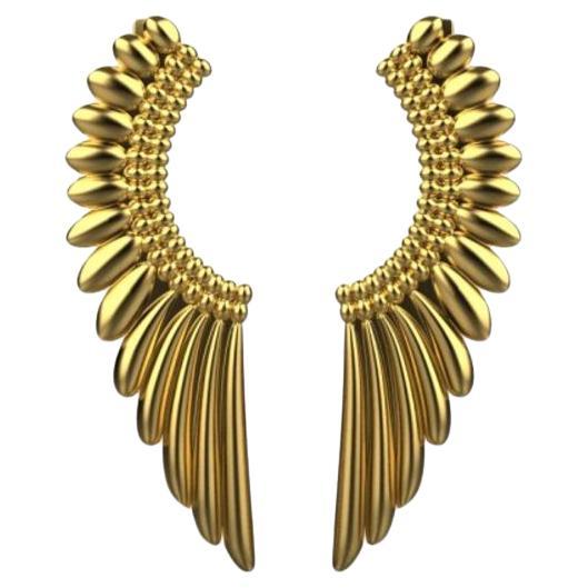 Angel Earrings, 18K Gold For Sale