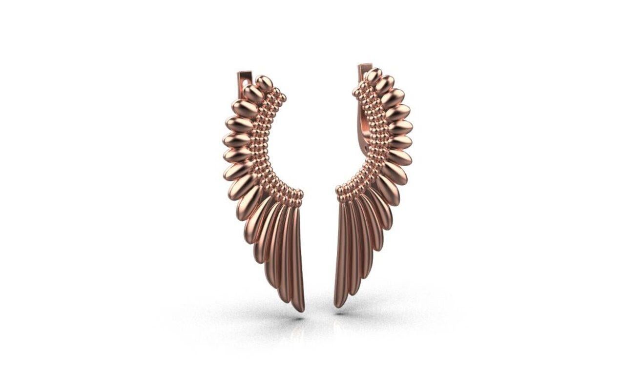 Angel Earrings, 18K Rose Gold For Sale at 1stDibs