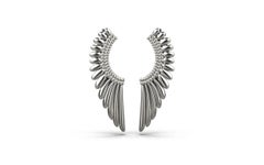 Angel Earrings, 18K White Gold