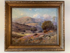 Schöne kalifornische impressionistische Vintage-Landschaft Öl auf Leinwand, ca. 1930er Jahre