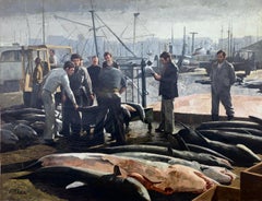 Arrival of the Catch oil on canvas painting
