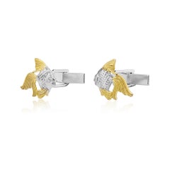 Angel Fish in Sterling Silver with 18 Karat Gold Vermeil