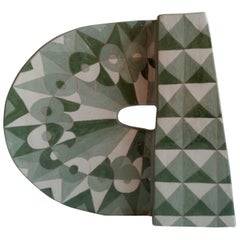 ANGEL GREEN&WHITE - Terracotta- XXI Century - by Chiara Berta Artist