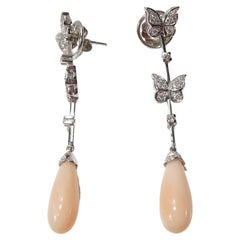 Angel Hair Drop Corals in Diamond Pavé Butterflies