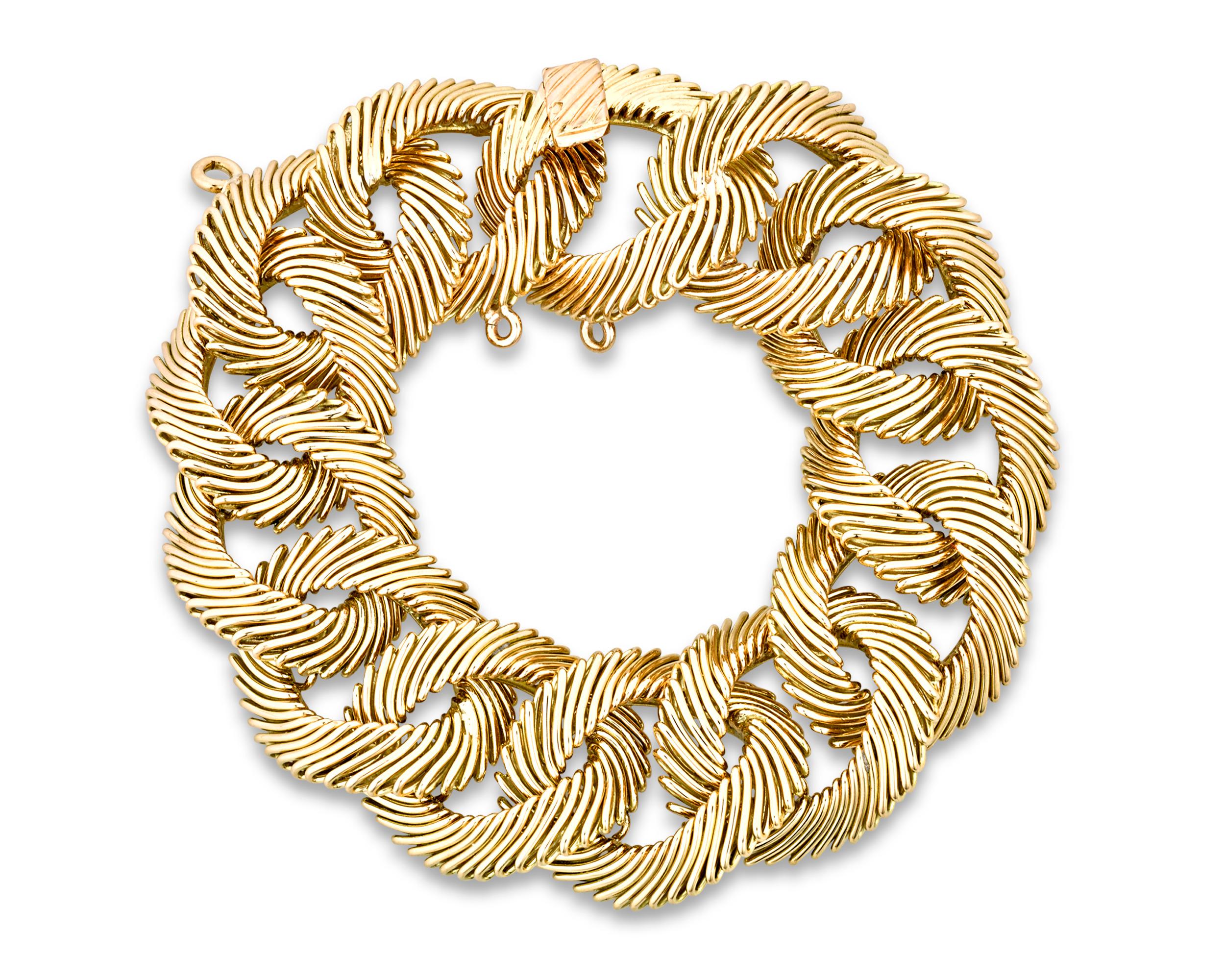 Angel Hair Gold Gliederarmband von Van Cleef & Arpels (Retro)