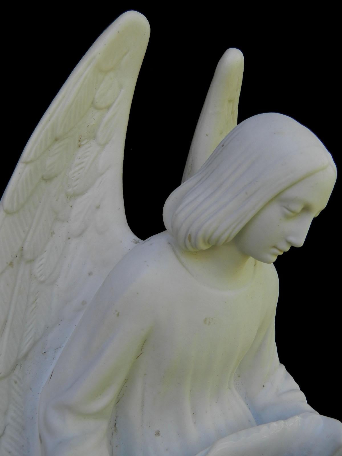 French Angel Holy Water Font Vintage, 20th Century