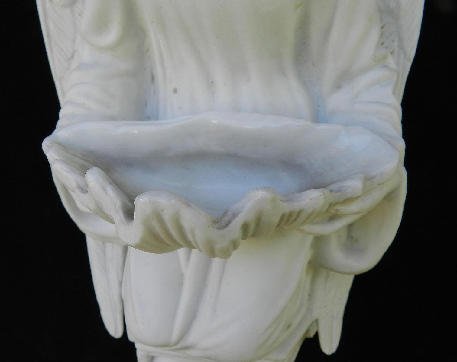 Cast Angel Holy Water Font Vintage, 20th Century