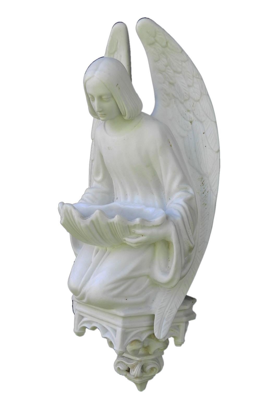 Angel Holy Water Font Vintage, 20th Century 3