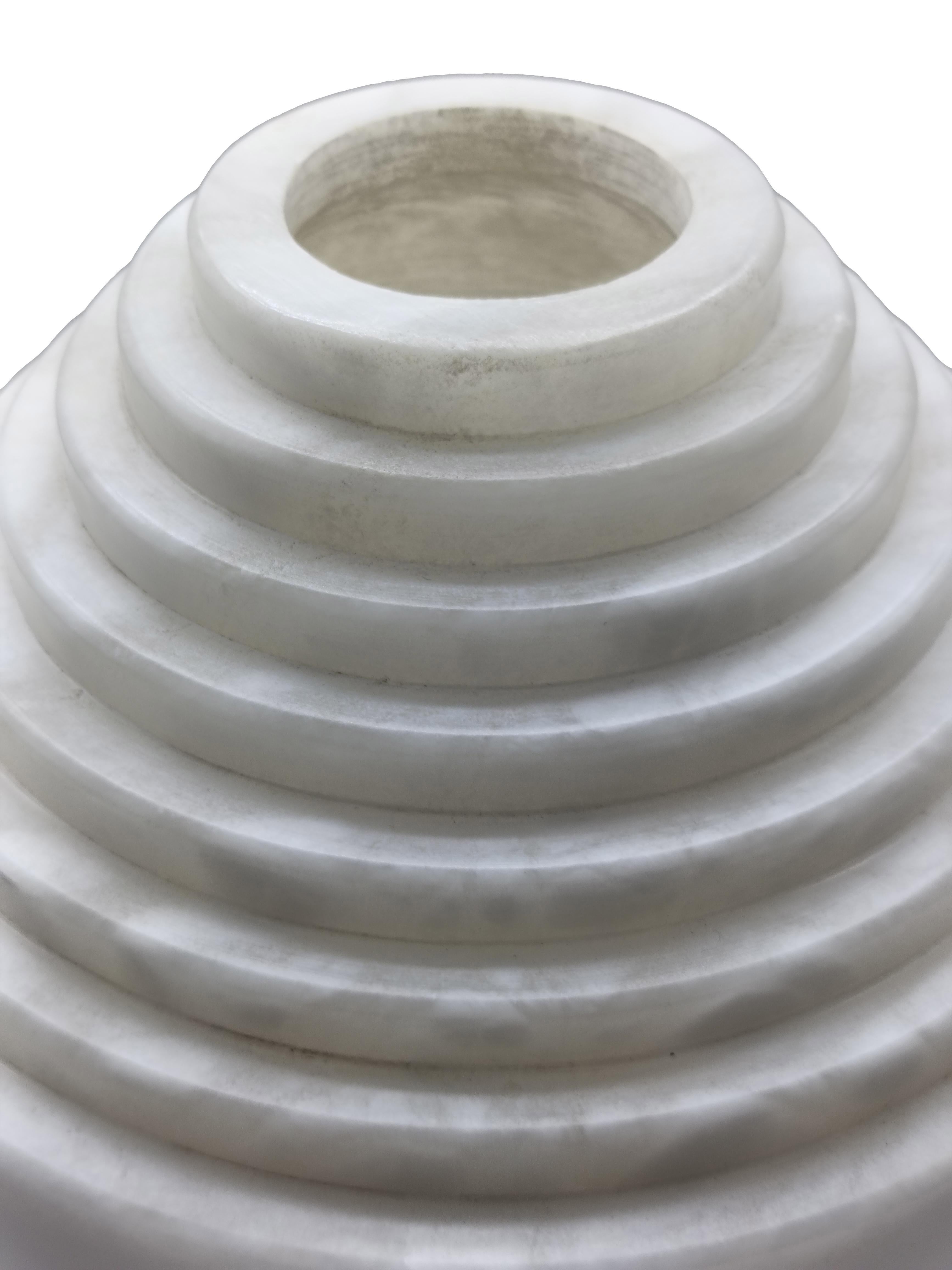 Mid-Century Modern Angel Jove' pour Santa & Cole Lampe de table en albâtre 'Babel', Espagne 1970 en vente