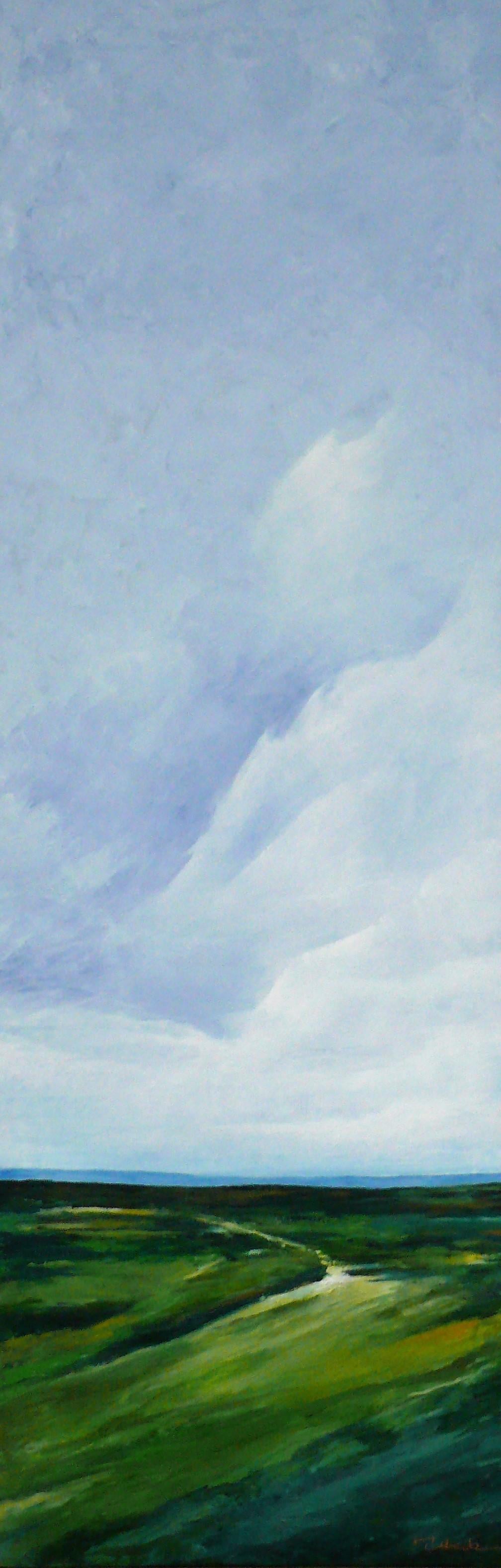 Cumulonimbus. Acrylic on canvas. Úbeda. Modern Vertical Landscape