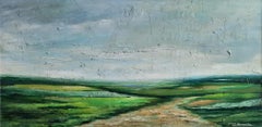 On  my way. Landscape. Modern acrylic figurative painting by Ángel Luis Úbeda