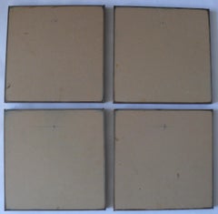 "Tesserae 2". Úbeda. Gemischte Medien auf Platte. Abstrakte grüne und blaue Landschaft.
