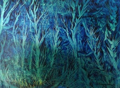 Série Under The Sea, Nº 10. Úbeda. Paysage fantastique bleu vert sous-eau.