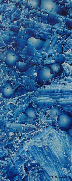 Under The Sea Series Nº 16. Úbeda. Oil fantasy blue underwater landscape. 