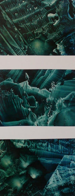 Série Under The Sea N 20. beda. Paysage sous-marin vert fantaisie à l'huile. 