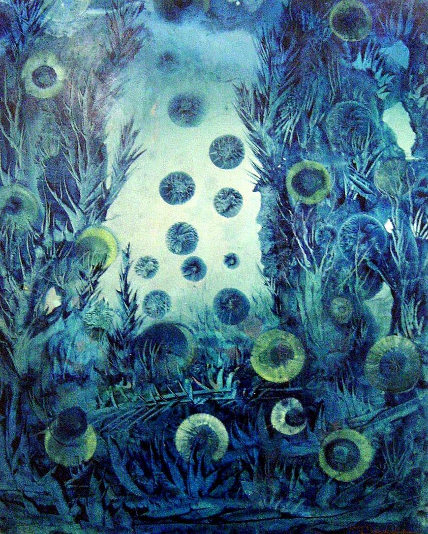 Ángel Luis Úbeda Figurative Painting - Under The Sea Series Nº4. Úbeda. Oil Fantasy underwater Landscape. 