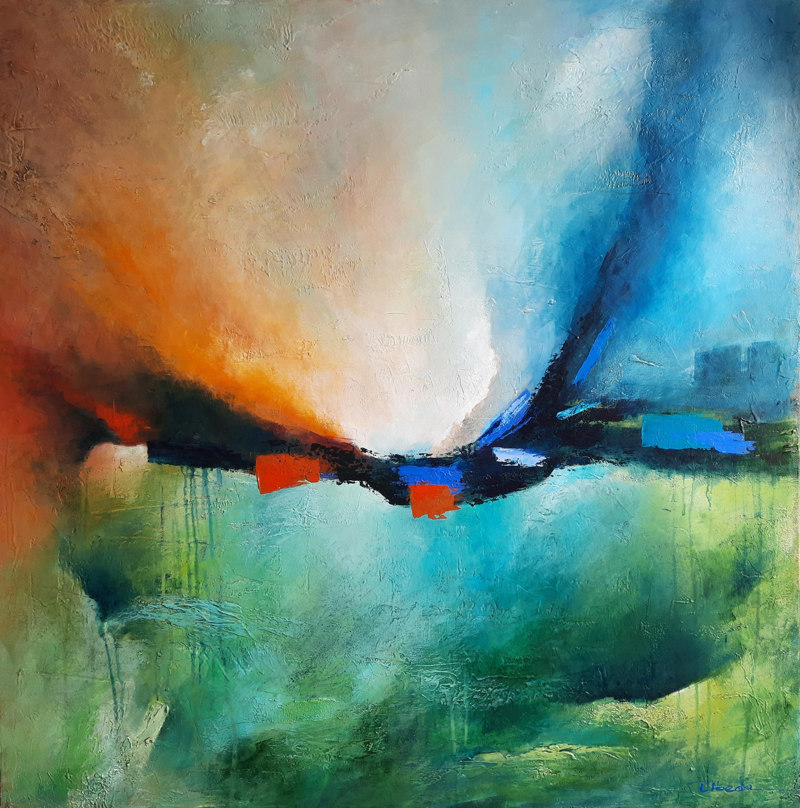 Ángel Luis Úbeda Abstract Painting - Vanishing Reality. Contemporary abstract impressionist painting.