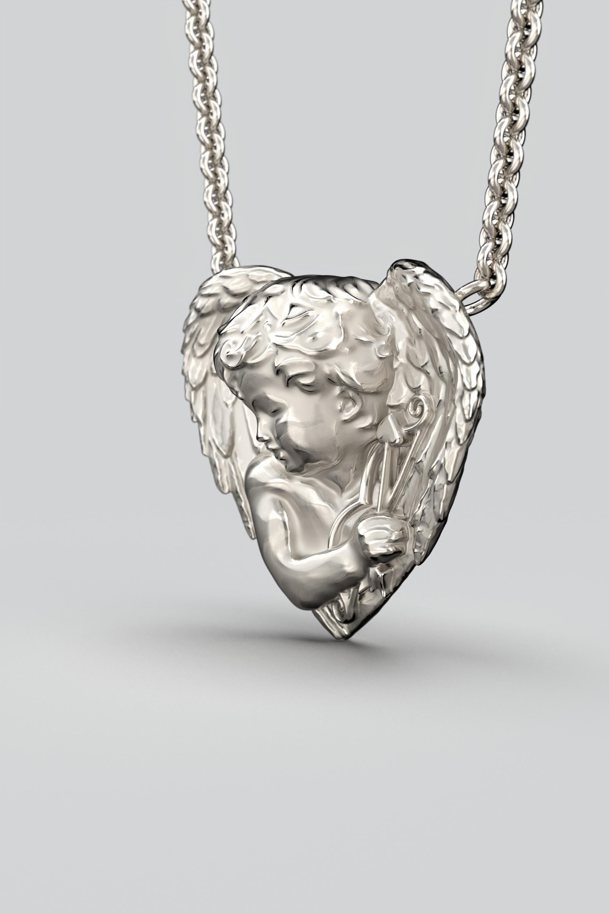 Angel-Halskette aus 18 Karat Gold, hergestellt in Italien von Oltremare Gioielli im Angebot 6