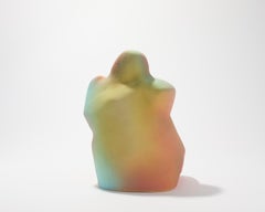 "Movimientos de montaña de Merce" Escultura cerámica abstracta contemporánea en tonos pastel