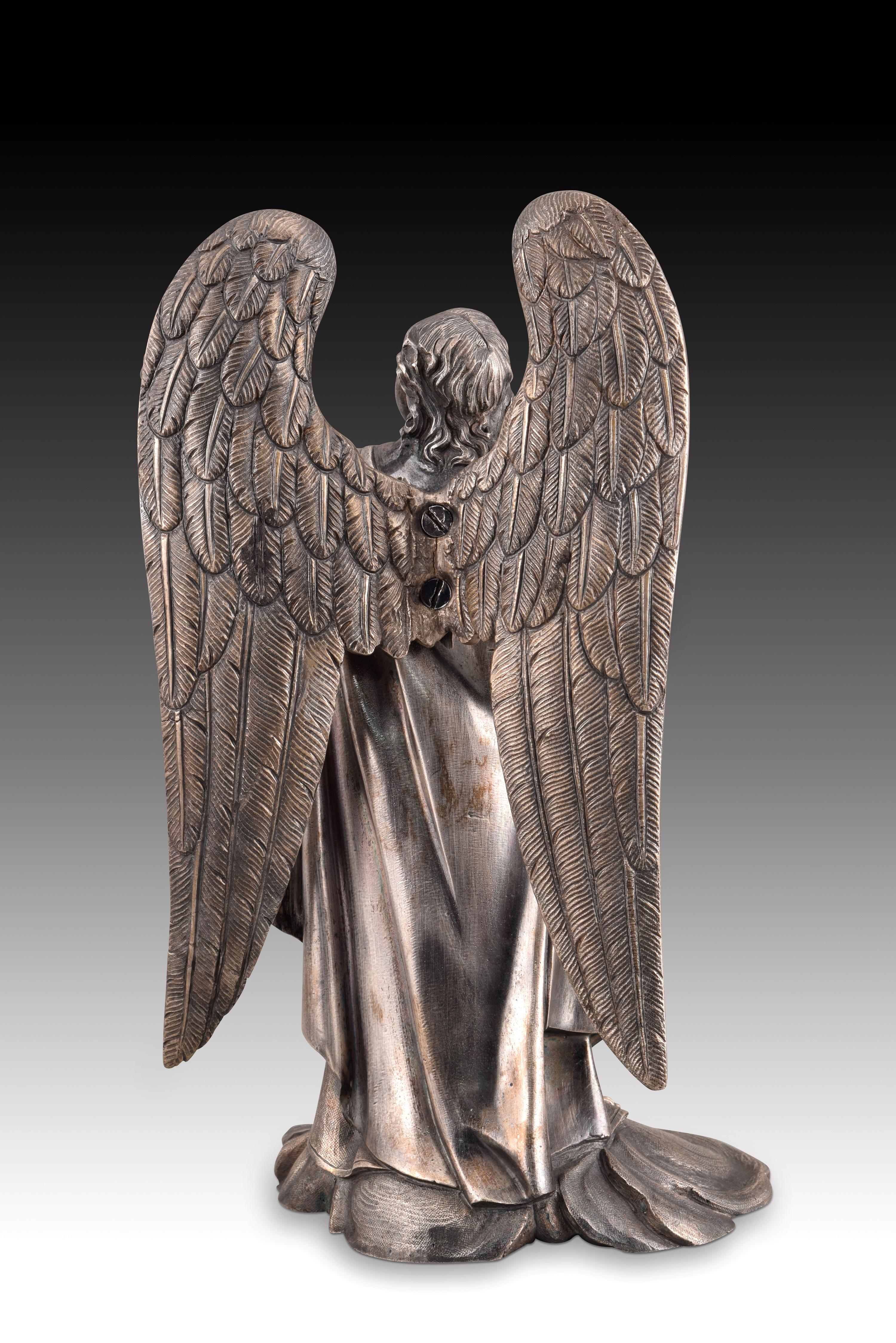 Neoclassical Revival Angel or Archangel, Metal, 19th Century For Sale