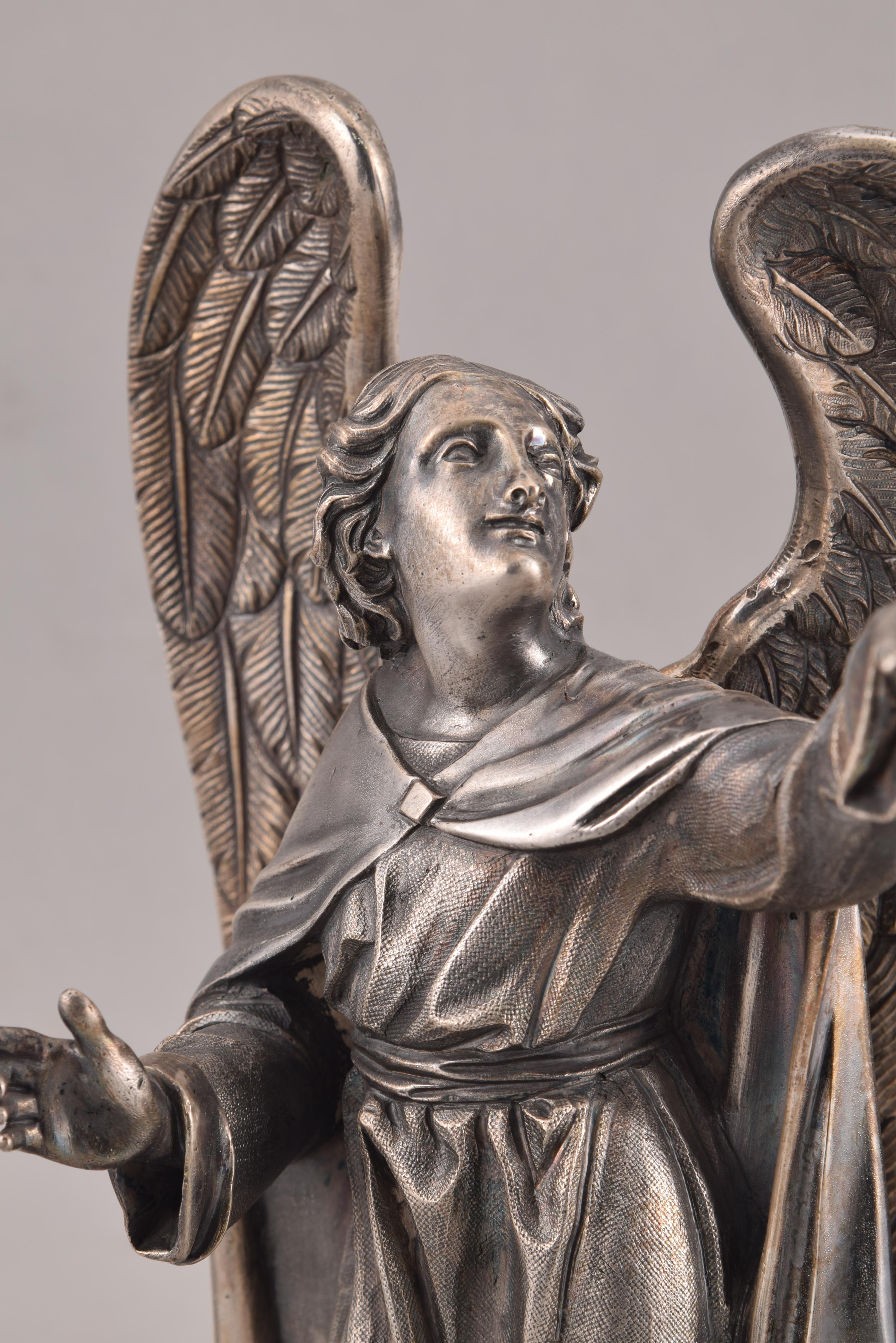 European Angel or Archangel, Metal, 19th Century For Sale