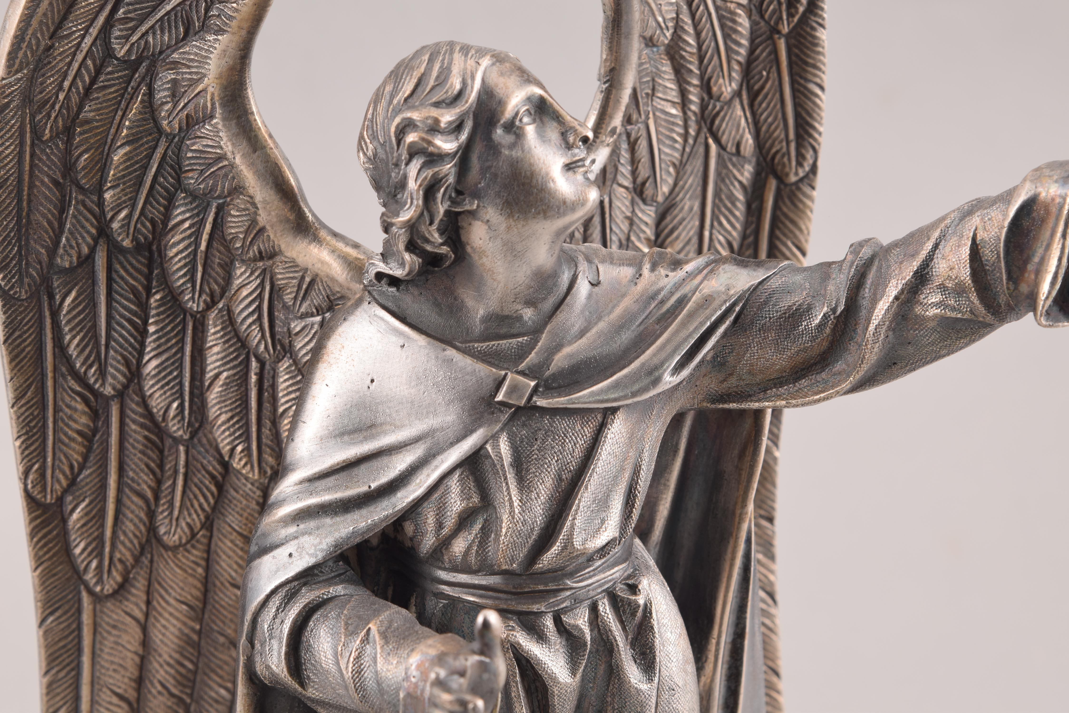 Angel or Archangel, Metal, 19th Century In Good Condition For Sale In Madrid, ES