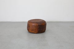 Angel Pazmino Attributed Mid-Century Leather Patchwork Ottoman