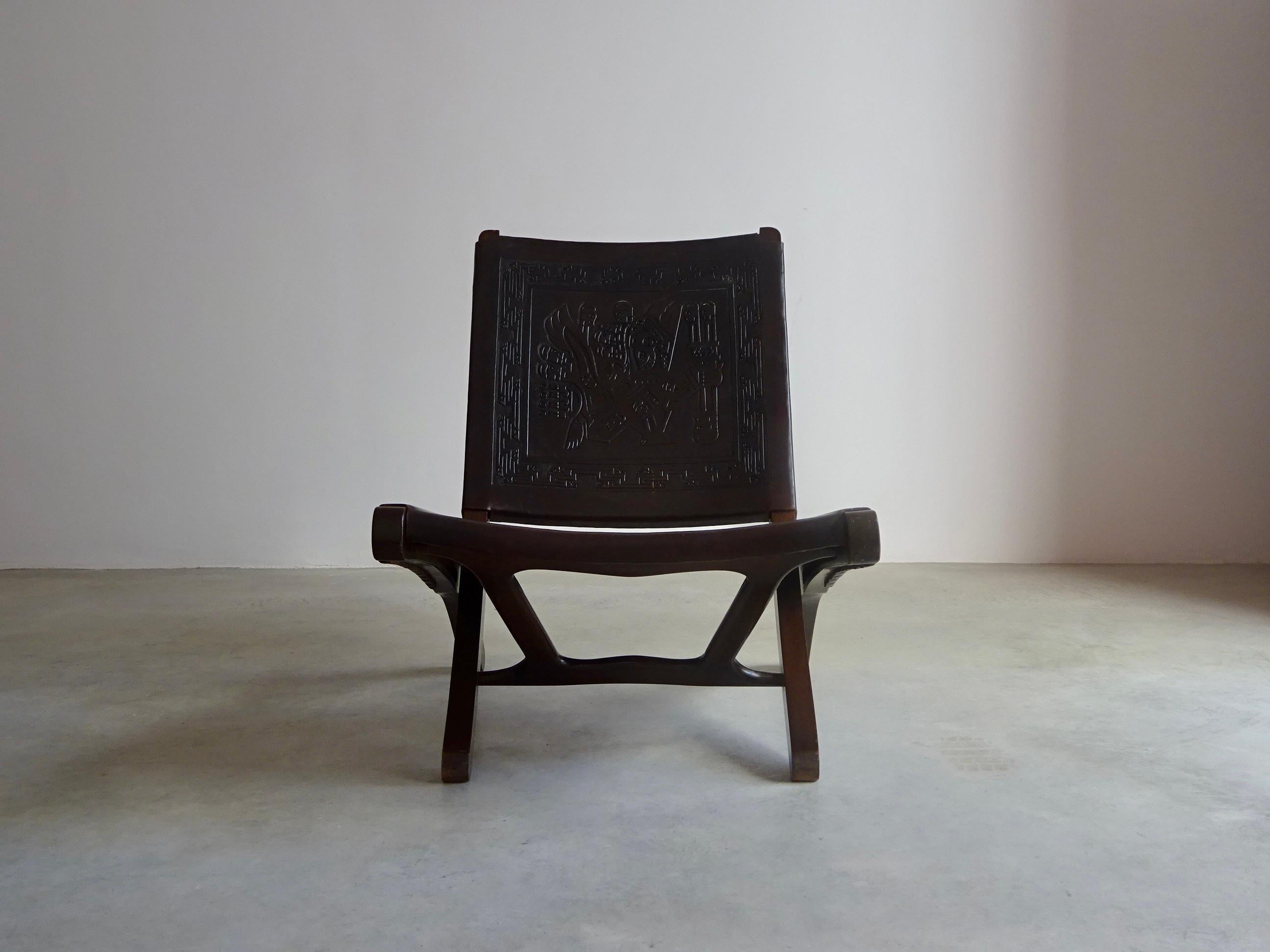 Mid-Century Modern Chaise pliante Ángel Pazmiño, produite par 