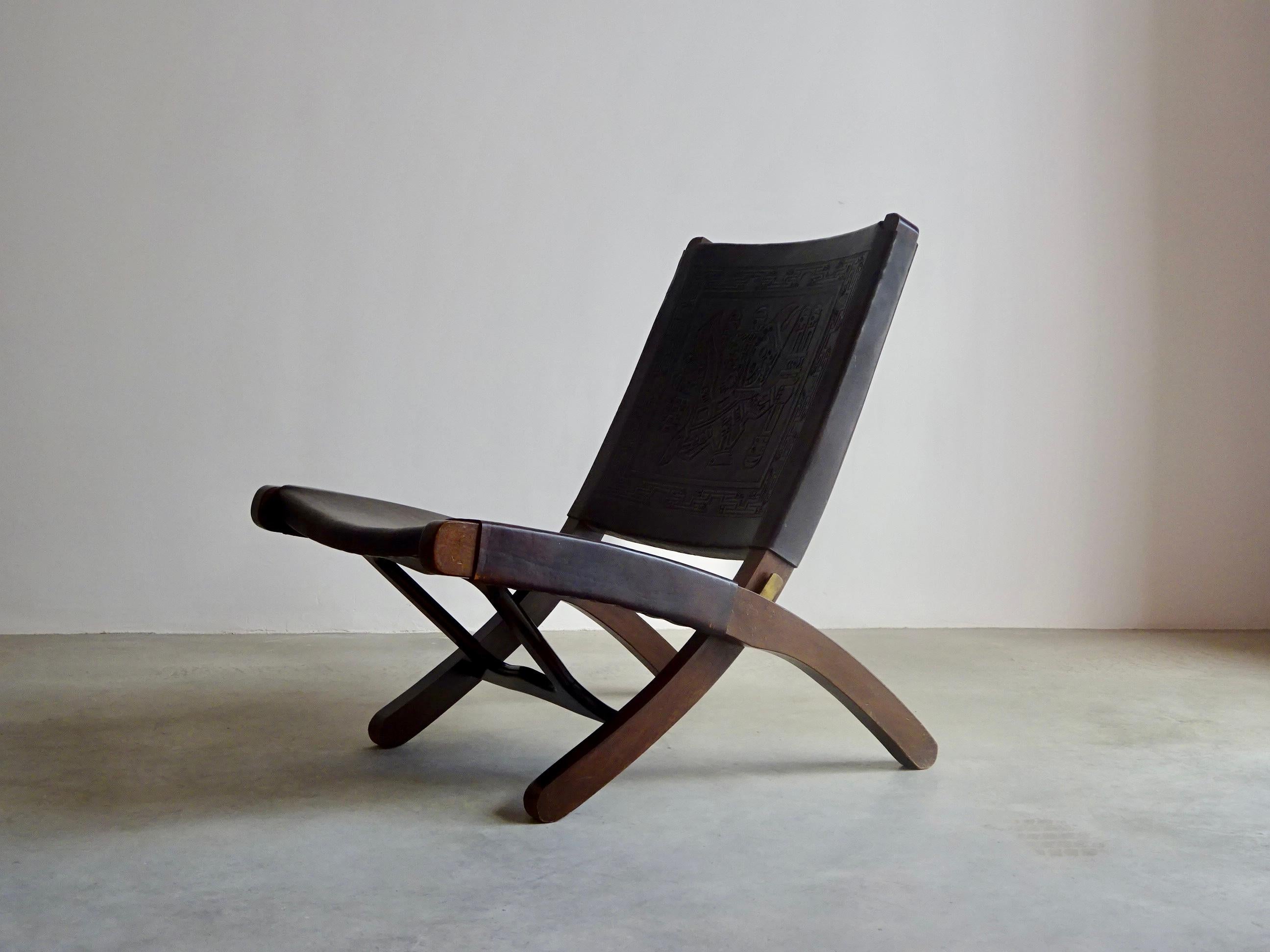 Mid-Century Modern Ángel Pazmiño Folding Chair, Produced by 